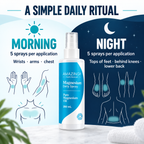 Daily Magnesium Spray 200 mL morning and night five-spray routine