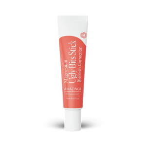 Tube of 'Magnesium Ugly Bits Stick' blemish correction on a white background
